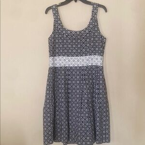 Black and White A-line Mini Dress